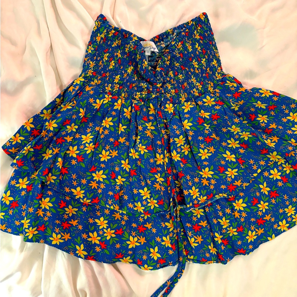 Mini skirt floral print from Revolve